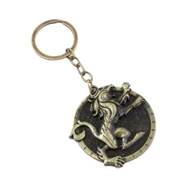 Imagem de Chaveiro De Metal Skyrim: Pingente Boethia, Meridia E Akatosh  Present