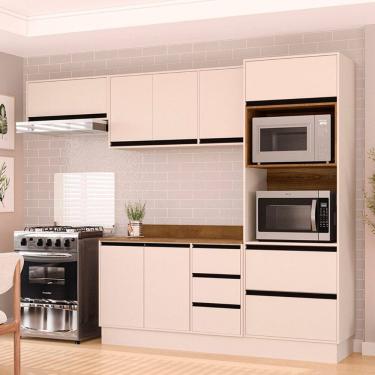 Imagem de Cozinha Modulada 4 Pecas com Tampo e Rodape Koya Politorno