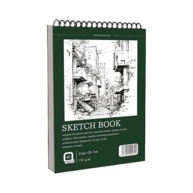 Imagem de Caderno De Desenho Profissional A3 A4 A5 Com Papel Grosso Para Estudan