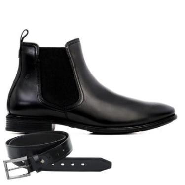 Imagem de Bota Social Jota Pe Preta Alessi Boot + Cinto 86050-Masculino
