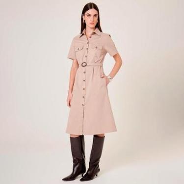 Imagem de Vestido Chemise Dudalina Yva Sarja Soft Feminino-Feminino