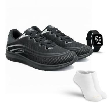 Imagem de Kit Tênis Esportivo Masculino Feminino Confortável Leve para Academia 