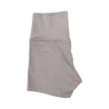 Imagem de Shorts de Yoga Fitness para Mulheres - Cintura Alta, Cor Sólida, Model