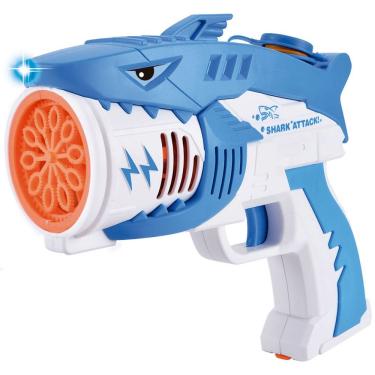 Imagem de Lançador de Bolhas Elétrico DMT6917 para Crianças com Formato de Tubarão Azul DM Toys
