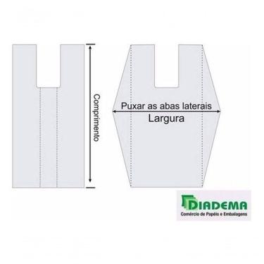 Imagem de Kit Sacola Plástica Reciclada Sacola Reciclada 45x60 20KG Aprox. 1600 Unidades Verde Hi...
