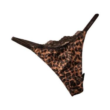 Imagem de Calcinha Sexy De Renda Com Strass, G String Transparente Para Mulheres