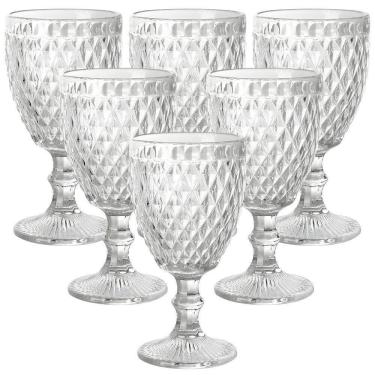 Imagem de Conjunto 6 Copos Bico de Abacaxi 325ML em Vidro Reforçado Transparente Wellmix