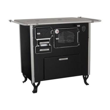 Imagem de Fogão A Lenha C Forninho C Caixa Dir Preto Fornos Pinhal N2