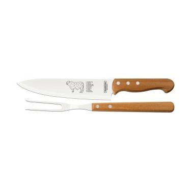 Imagem de Jogo Trinchante Dynamic em Aço Inox com Faca 8 Polegadas e Garfo Resistente Inox Tramon...