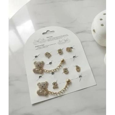 Imagem de Kit Pingentes Strass Botons Babuche Charms Luxo Acessório - Sem marca,