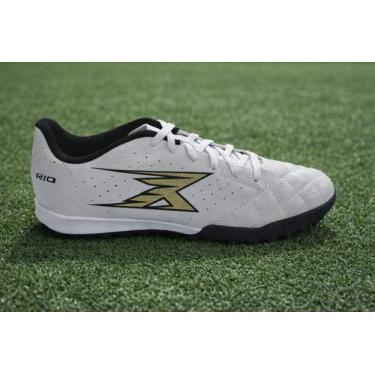 Imagem de Chuteira Society Oxn Rio 3 X-Pro 2 -, Branco, Dourado, 42