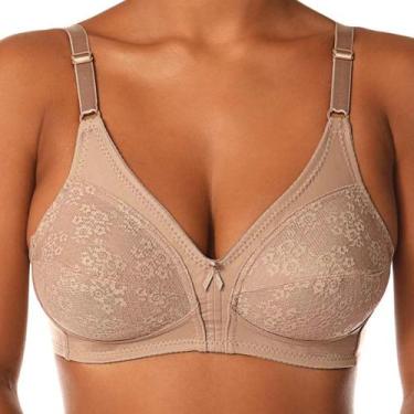 Imagem de Sutiã Colônial DeMillus Com Renda sem Bojo sem Aro Plus Size, Bege ros