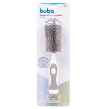 Imagem de Escova Cinza Para Mamadeira E Bico Em Silicone 16276 - Buba