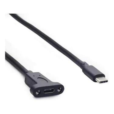 Imagem de Cabo Extensor Usb Tipo C 3.1 Para Painel Com Parafuso Cor Preto - ws