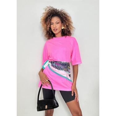 Imagem de Camiseta Básica Rosa - no-brand, P
