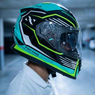 Imagem de Capacete Fechado Norisk FF302 Soul Factor Preto Verde, 59/60