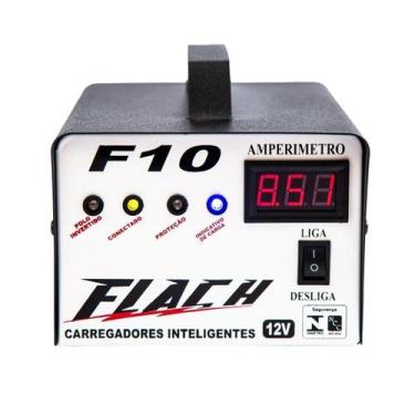 Imagem de Carregador de Bateria 10 Amperes Inteligente F10 Flach - Unica Único, 