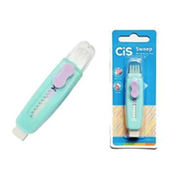 Imagem de Kit com 3 Borracha Sweep Retrátil CIS Cor:Azul - Lumus, Azul