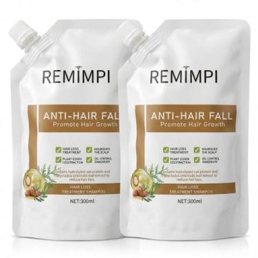 Imagem de Shampoo Antiqueda REMIMPI Gengibre e Ginseng 300 ml Kit com 2