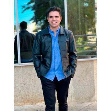 Imagem de Jaqueta Masculina Kaban Ziper 100% Couro Preto - Victor Varrens, GGG