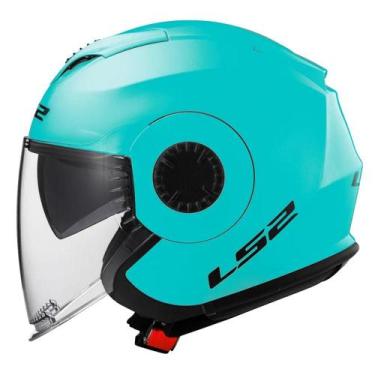 Imagem de Capacete LS2 Verso OF570 Monocolor Cyan, 56, Azul
