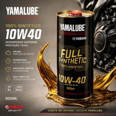 Imagem de Óleo yamalube 10w40 4t 100% sintético full synthetic 900ml api sl jaso