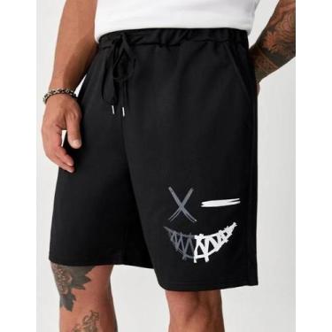 Imagem de Bermuda Short Moletom  Preto Sorriso Confortavel Masculino - MARAVS, G
