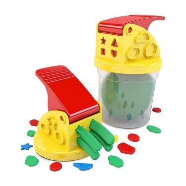 Imagem de Massa de Modelar Criativa Prensinha Molda Mundo com Prensa para Criar Formas Educativo Dismat Brinquedos
