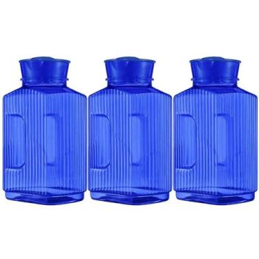 Imagem de 3 Jarra Garrafa De Água Suco Geladeira Tampa Higiênica 1,7lt - - Bande