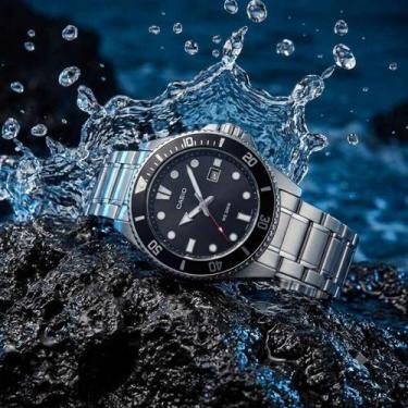Imagem de Relogio Casio Masculino Mdv 107d 1a1vdf Collect Analogico Prata Caixa 
