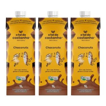 Imagem de Kit 3 bebida vegetal choconuts 1l natural a tal da castanha