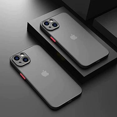 Imagem de Premium Case Capa Capinha Preta Translúcida Ultra Resistente com Proteção de Câmera Compatível Para iPhone 13, (iPhone 13 6.1''))