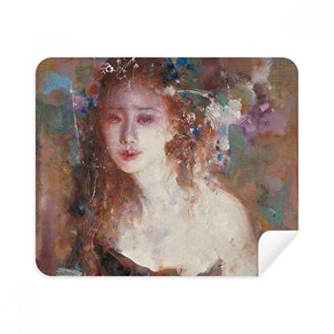 Imagem de Flower Beauty XJJ Pano de limpeza de pintura a óleo Limpador de tela 2 peças Tecido de camurça