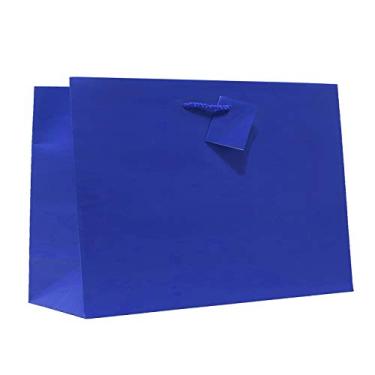 Imagem de Allgala 12PK Saco de presente de papel de cor sólida premium (40,64 cm de largura - Azul escuro - GP50067)