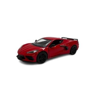 Imagem de Miniatura Chevrolet Corvette C8 Vermelho Metal 1:36 - Kinsmart