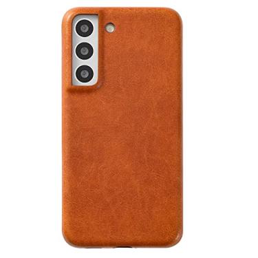 Imagem de Capa para Samsung Galaxy S22/S22 Plus/S22 Ultra, Ultra Slim Premium Couro PU Capa para Celular de Negócios Capa de Proteção à Prova de Choque, Marrom, S22 Ultra 17,8 cm