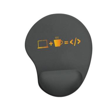 Imagem de Mouse Pad Ergonômico Computador Mais Café É Igual Código - Artgeek