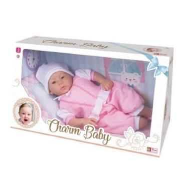 Boneca Bebê Reborn Olhos Abertos 40cm - Baby Brink