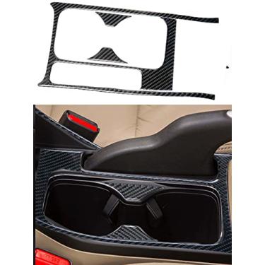 Imagem de JEZOE Adesivos de fibra de carbono pretos acessórios decorativos interiores do carro, para Honda Civic Coupe 2013 2014 2015 estilo do carro