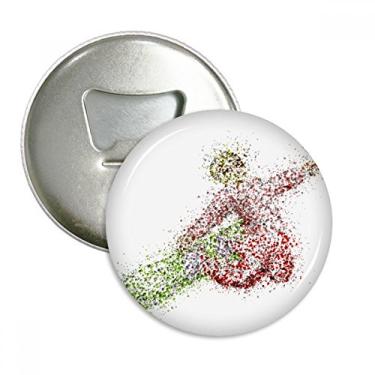 Imagem de Skate esportivo de inverno padrão aquarela abridor de garrafas ímã de geladeira emblema multifuncional