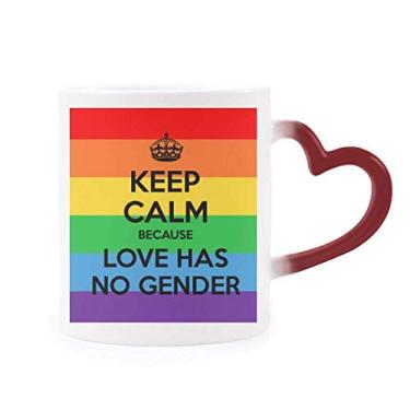 Imagem de Caneca gay lésbica transgênero bissexuais LGBT sensível ao calor Caneca vermelha que muda de cor