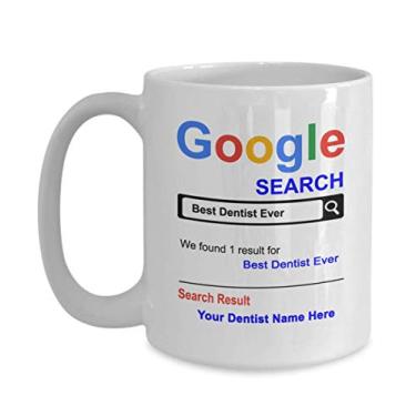 Imagem de SpreadPassion Caneca de café de dentista personalizada - Presentes para dentista - Caneca personalizada de dentista - Ideia de de dentista - Caneca de café de 444 ml