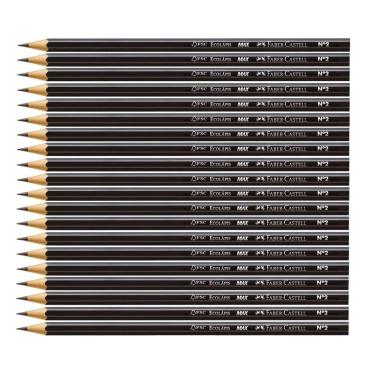 Imagem de Kit 20 Lápis Preto Grafite Nº2 HB Max Sextavado 1205 Faber Castell