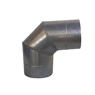 Imagem de Curva 90° P/Chaminé Duto 6 Polegadas Galvanizado, Lareiras