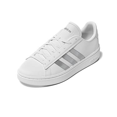 Imagem de adidas Originals Grand Court Alpha feminino, Calçado branco/prata metálico/calçado branco, 36
