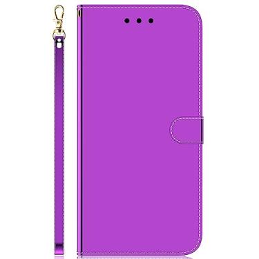 Imagem de HUANGTAOLI Capa flip para Motorola Moto G7 Play, couro PU fecho magnético com suporte p...