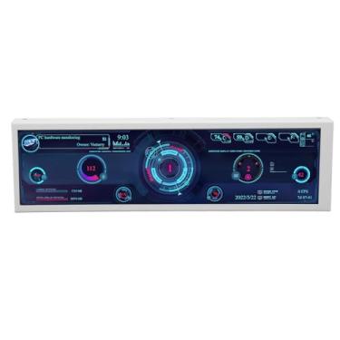 Imagem de Monitor de Temperatura de PC de 8,8 Polegadas USB C PC Sensor Painel Display Com IPS Mini Tela Secundária CPU RAM HDD Monitor FPS de Dados, ângulo de Visão Completo de 178 °,