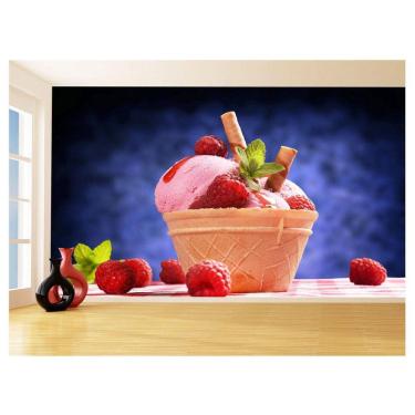 Imagem de Papel De Parede Alimentos Sorvetes Massa Cores 3,5M Al406