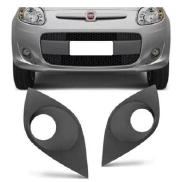 Imagem de Par Moldura Grade Farol Milha Palio G5 2012 13 14 15 16 2017