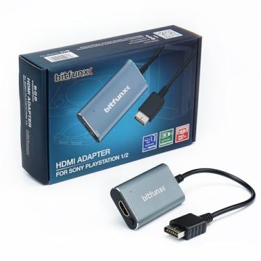 Imagem de BITFUNX Adaptador HDMI PS2/PS1 - Comutador RGB para YPbPr incorporado, adaptador de videojogos Plug & Play sem atrasos, adaptador conversor HDMI para consola PS2/PS1
